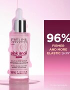 Eveline Cosmetics Pink Snail Glazed Skin Effect rozjasňující sérum na obličej 30 ml