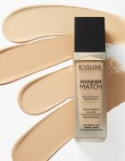 Eveline Cosmetics Wonder Match dlouhotrvající tekutý make-up s kyselinou hyaluronovou odstín 12 Light Natural 30 ml