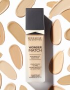 Eveline Cosmetics Wonder Match dlouhotrvající tekutý make-up s kyselinou hyaluronovou odstín 30 Cool Beige 30 ml