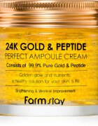 Farmstay 24K Gold & Peptide Perfect Ampoule Cream hydratační krém proti stárnutí pleti 80 ml