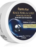 Farmstay Black Pearl & Gold hydrogelová maska na oční okolí 60 ks