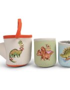 FILIBABBA Neoprene Bath Toys Dino Activity Cups hračka do vody 6m+ 3 ks