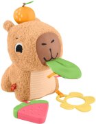 Fisher-Price Snuggly Snacky Capy plyšová hračka s chrastítkem 1 ks