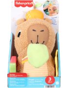Fisher-Price Snuggly Snacky Capy plyšová hračka s chrastítkem 1 ks