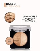 flormar Blush-On Baked rozjasňující tvářenka odstín 055 Dual Gold 4 g