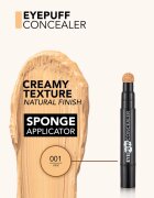 flormar Eye Puff Concealer tekutý korektor s houbičkovým aplikátorem odstín 001 Fair 3.3 ml