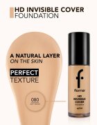 flormar HD Invisible Cover Foundation lehký make-up s rozjasňujícím účinkem SPF 30 odstín 80 Soft Beige 30 ml