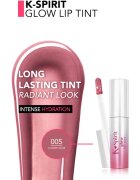 flormar K-Spirit Glow Lip Tint hydratační lesklá rtěnka se třpytkami odstín 005 - Cherry Noir 4 ml