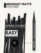 flormar Midnight Matte Eyeliner linka na oči ve fixu s matným efektem odstín 01 Black 12 ml