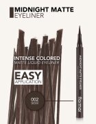 flormar Midnight Matte Eyeliner linka na oči ve fixu s matným efektem odstín 02 Brown 1 ml