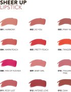 flormar Sheer Up Lipstick hydratační lesklá rtěnka s leskem 001 - Harmony 3 g