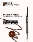 flormar Triple Brow Pencil tužka na obočí 3 v 1 odstín 003 Coffee 0.75 g