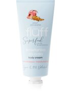 Fluff Superfood Peach & Caramel hydratační tělový krém Aloe & Sweet Almond Oil 150 ml