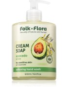 Folk & Flora Avocado & Olive tekuté mýdlo pro citlivou pokožku 500 ml