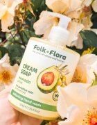 Folk & Flora Avocado & Olive tekuté mýdlo pro citlivou pokožku 500 ml