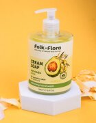 Folk & Flora Avocado & Olive tekuté mýdlo pro citlivou pokožku 500 ml