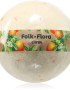 Folk & Flora Citrus koupelová bomba s osvěžujícím účinkem 130 g