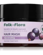 Folk & Flora Keratin & Black Currant regenerační maska na vlasy 200 ml