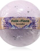 Folk & Flora Lavender koupelová bomba se zklidňujícím účinkem 130 g