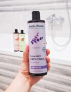 Folk & Flora Lavender pěna do koupele se zklidňujícím účinkem 400 ml