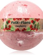Folk & Flora Raspberry koupelová bomba 130 g
