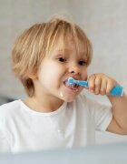 FOREO ISSA™ 4 Baby elektrický zubní kartáček pro děti od narození do 3 let Bubble Blue 1 ks