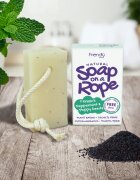 Friendly Soap Soap on a Rope Peppermint & Poppy Seeds přírodní mýdlo na šňůrce 95 g