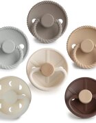 FRIGG 6-Pack Pacifiers Round Silicone Size 1 dudlík Earthy Wonder 6 ks