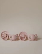 FRIGG Baby's First Pacifier​ Floral heart dudlík Blush