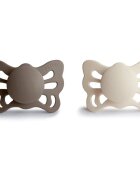 FRIGG Butterfly Size 1:0-6 months dudlík Portobello/Cream 2 ks