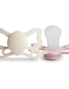 FRIGG Butterfly Size 2:6-18 months dudlík Cream/Blush 2 ks