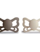 FRIGG Butterfly Size 2:6-18 months dudlík Portobello/Cream 2 ks