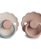 FRIGG Daisy Size 1:0-6 months dudlík Blush/Cotton candy 2 ks
