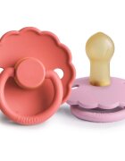 FRIGG Daisy Size 1:0-6 months dudlík Blush/Cotton candy 2 ks