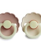 FRIGG Daisy Size 2:6-18 months dudlík Blush night/Cream night 2 ks