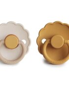 FRIGG Daisy Size 2:6-18 months dudlík Chamomile/Honey gold 2 ks