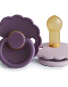 FRIGG Daisy Size 2:6-18 months dudlík Violet Dream/Soft Lilac 2 ks