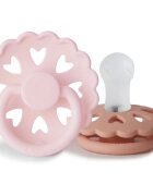 FRIGG Fairytale Round Silicone 2-Pack Size 1 dudlík The Snow Queen/The Princess and the Pea 2 ks