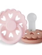FRIGG Fairytale Round Silicone 2-Pack Size 2 dudlík The Snow Queen/The Princess and the Pea 2 ks