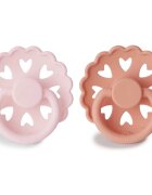 FRIGG Fairytale Round Silicone 2-Pack Size 2 dudlík The Snow Queen/The Princess and the Pea 2 ks