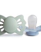 FRIGG Lucky Size 1:0-6 months dudlík Sage/Powder Blue 2 ks