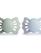 FRIGG Lucky Size 1:0-6 months dudlík Sage/Powder Blue 2 ks