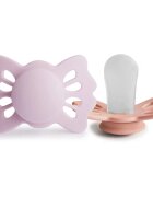 FRIGG Lucky Size 1:0-6 months dudlík Soft Lilac/Pretty in Peach 2 ks