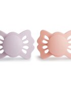 FRIGG Lucky Size 1:0-6 months dudlík Soft Lilac/Pretty in Peach 2 ks