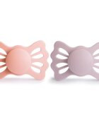 FRIGG Lucky Size 2:6-18 months dudlík Pretty in Peach/Primrose 2 ks