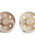 FRIGG Moon Phase Size 2:6-18 months dudlík Cream/Croissant 2 ks