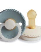 FRIGG Rope Night Size 2:6-18 months dudlík Stone Blue Night/Cream Night 2 ks