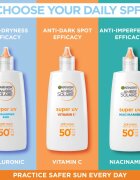 Garnier Ambre Solaire Super UV Niacinamide lehký ochranný fluid proti nedokonalostem pleti SPF 50+ 40 ml