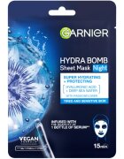 Garnier Textil Masks Hydra Bomb hydratační plátýnková maska na noc 28 g