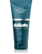Gillette Body&Intimate 2in1 Shave Cream přípravek na holení třísel s mycí emulzí pro muže 150 ml